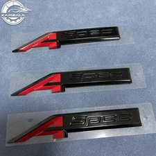 3pcs For Acura A-Spec Aspec Fender Rear Badge Sport Emblem Stickers Black & Red