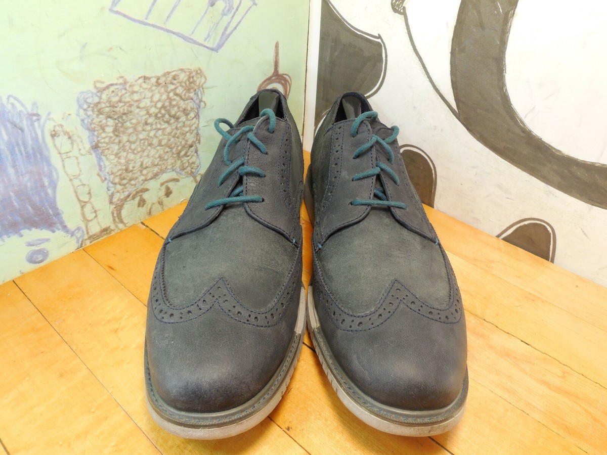 Cole Haan Grande Os Gray Leather Wingtip Oxfords Men