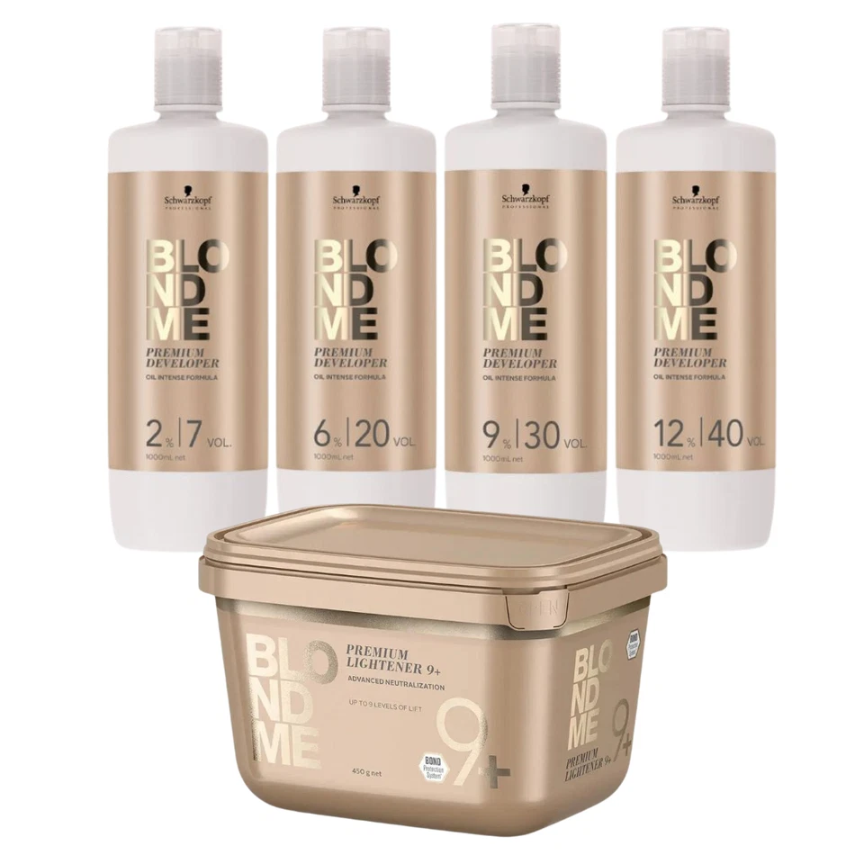 Schwarzkopf BLONDE ME 9+, Premium Care 2% 6% 9% 12% Developer