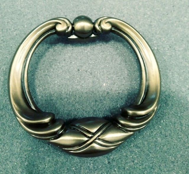 FURNITURE Armoire Hardware Drawer Ring Pull Backplate Antique Aged