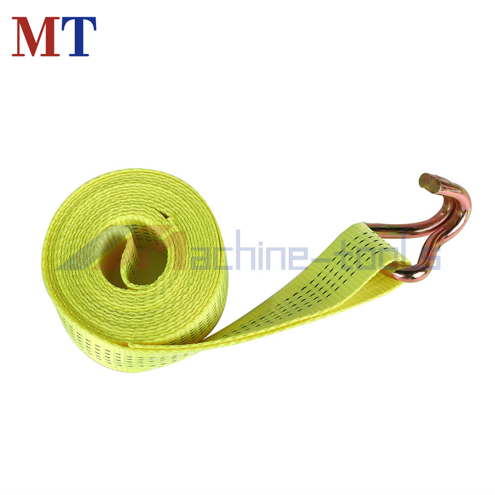 8 Pack Yellow Ratchet Straps J Hook 2" x 15' 5000 Lbs Heavy Duty Tie Downs