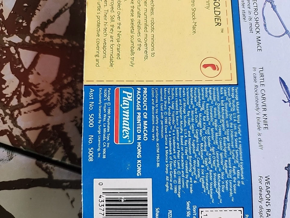 Teenage Mutant Ninja Turtles TMNT Foot Soldier 1990 Playmates Sealed - Image 4 of 4