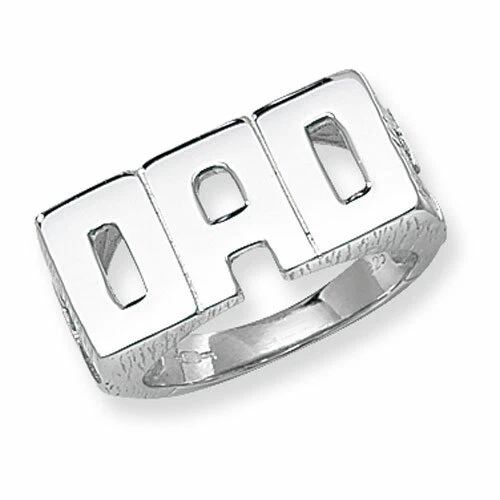 Dad ring silver deals