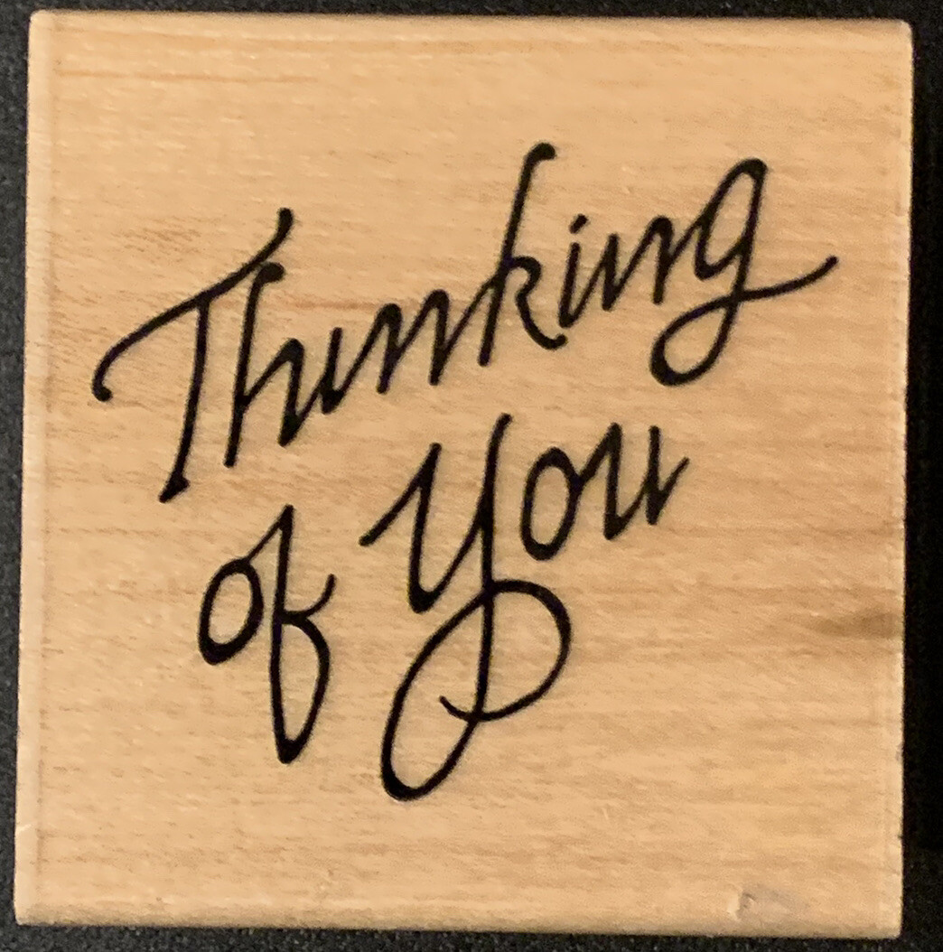 JRL Design Thinking Of You Cursive Rubber Stamp | eBay