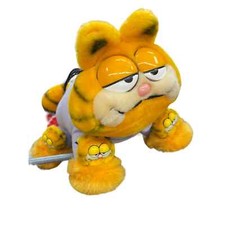 Vintage 1981 Garfield Dakin Plush Stuffed Animal My Favorite Slippers Pajamas