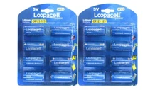 16 x CR123 Loopacell 3V Lithium Batteries (CR123A, DL123, 123, EL123, CR17345)