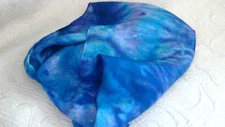 Freeform Original Design 100% Silk Scarf 8" x 53" Rolled Hem WTag NO Flaws