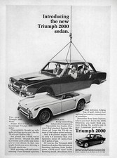 1966 Triumph 2000 Sedan With Tr-4 Original Print Ad