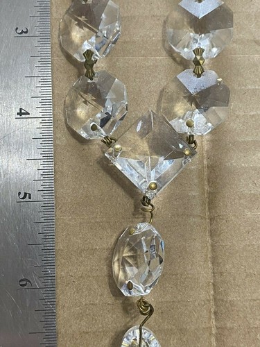VTG Crystal Chandelier Maria Theresa Chandelier Parts - 8 Crystal Prism Strands - Picture 7 of 12