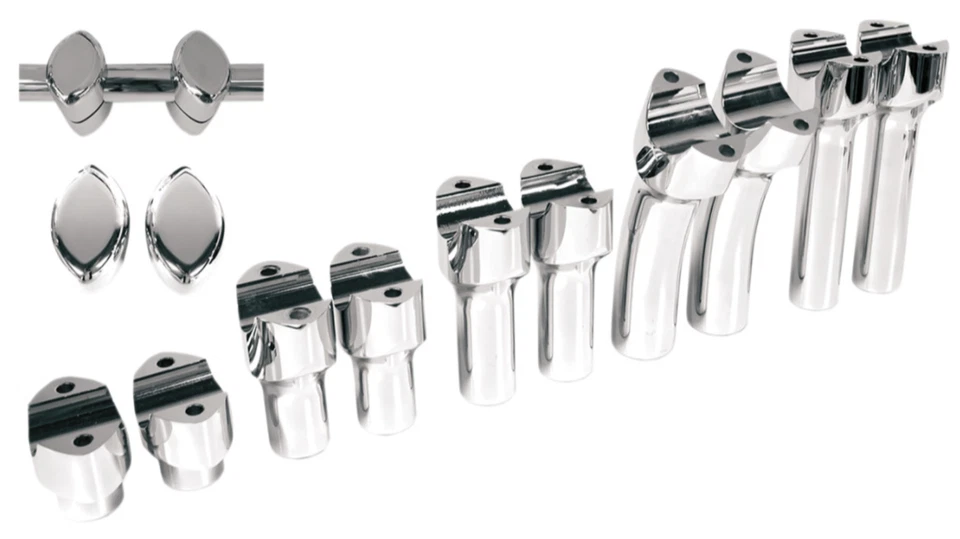 Drag Specialties - 0602-0468 - 1-1/2 pulgada Elevador Big Buffalo, 4 pulgadas Alto - Cromo Foto 2 de 2