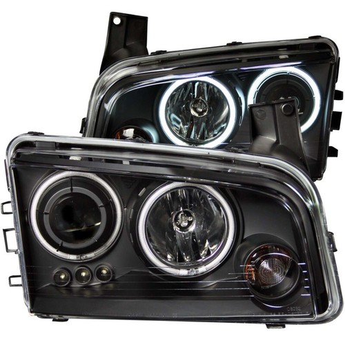 ANZO For 2006-2010 Dodge Charger Projector Headlights W/ Halo Chrome (CCFL) - Foto 3 di 10