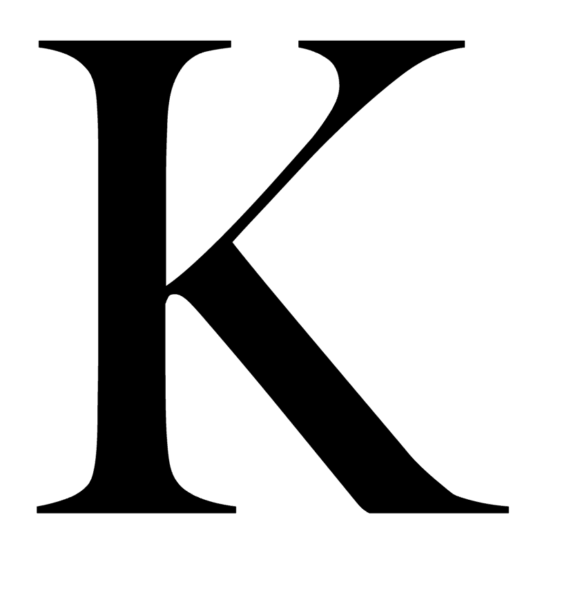 K Monogram Initial Letter Caslon Font Vinyl Decal Sticker A1640