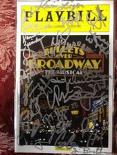 Bullets Over Broadway  cast signed playbill Broadway New York 2014 Nick Cordero 