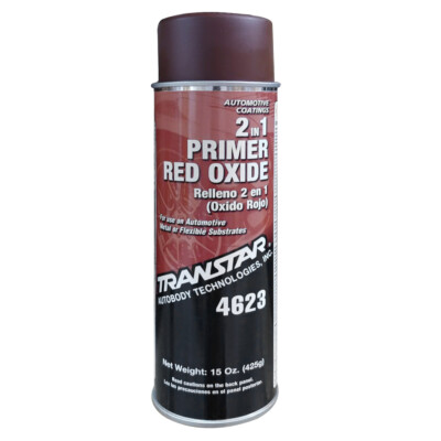 15 oz Transtar 2 in 1 Primer Red Oxide for Plastic & Metal 4623 - Automotive