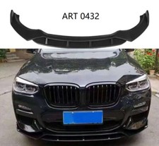 SPLITTER PARAURTI ANTERIORE PER BMW X3 G01 X4 G02 2018+  NERO LUCIDO M SPORT