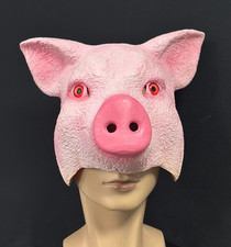 Masquerade Halloween Latex Pink Pig Head Mask Prank Party Cosplay Costume Props