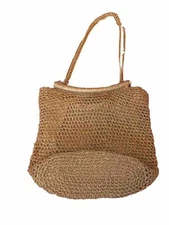 Vintage Gold Mesh Purse Magid Hand Made In Italy 8 x 8 Inside Zippered Pocket