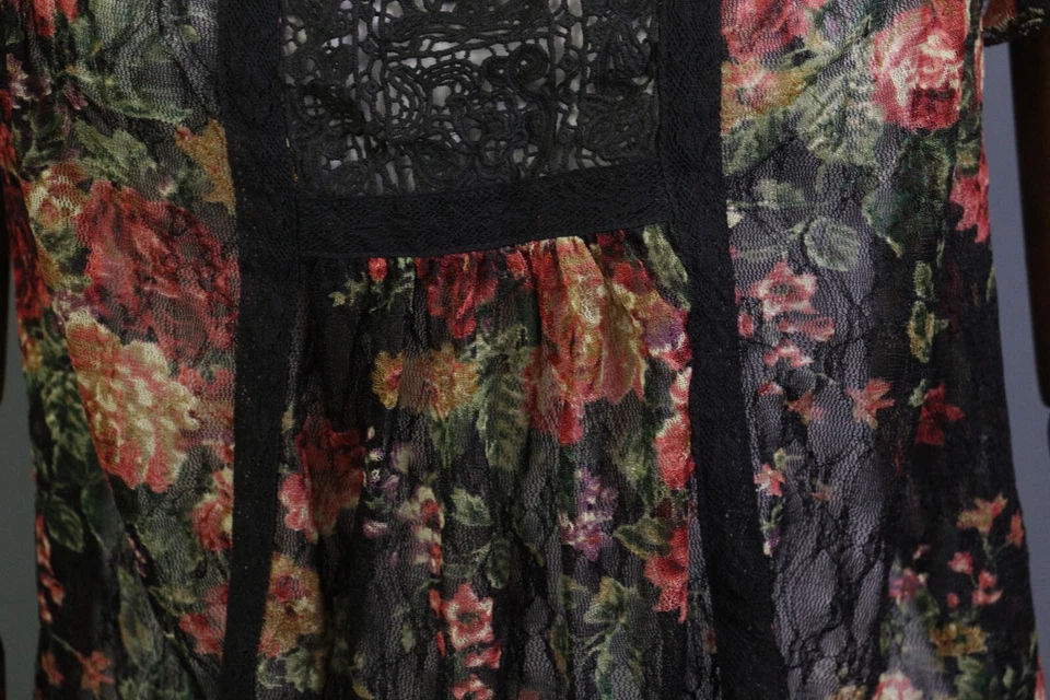 Blusa Top Denim & Supply Ralph Lauren Floral Cuello Cuadrado Encaje Superpuesto Talla L Foto 4 de 4