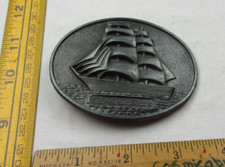 The Tall Ships belt buckle vintage sailing clipper