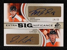 2010-11 SP Game Used Edition 14/25 Mike Richards Jeff Carter #XSG-RC Auto 0c3