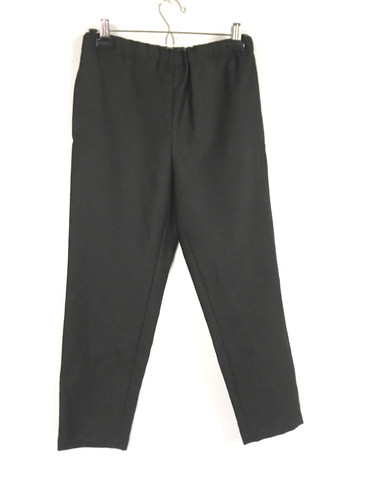 Marni Wool Cropped Pant Womens 38 US 2 Charcoal Gray Pull On Drawstring