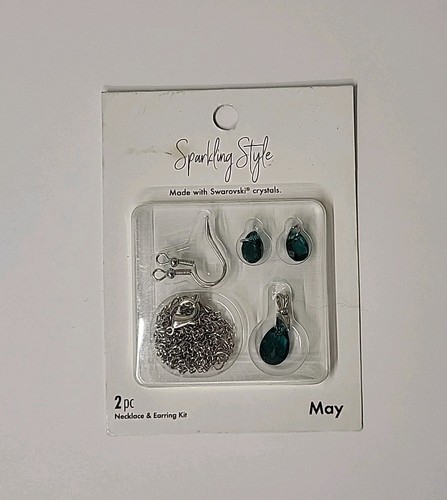 Sparkling Style Swarovski Crystal Necklace Earring Kit Cousin DIY May Birth