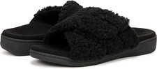 Vionic Women's Relax II Slides Slippers Black Fabric 7M