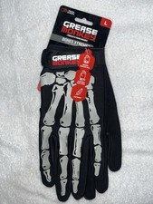 Grease Monkey Touch Screen Bones Extreme Black Out Mechanic Work Gloves (Large)