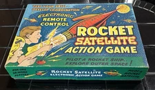 RARE VINTAGE TARCO ELECTRONIC REMOTE CONTROL ROCKET SATELLITE ACTION GAME