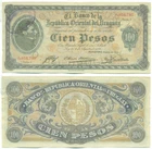 URUGUAY NOTE 100 PESOS 1918 COUNTERFEIT P 16x XF