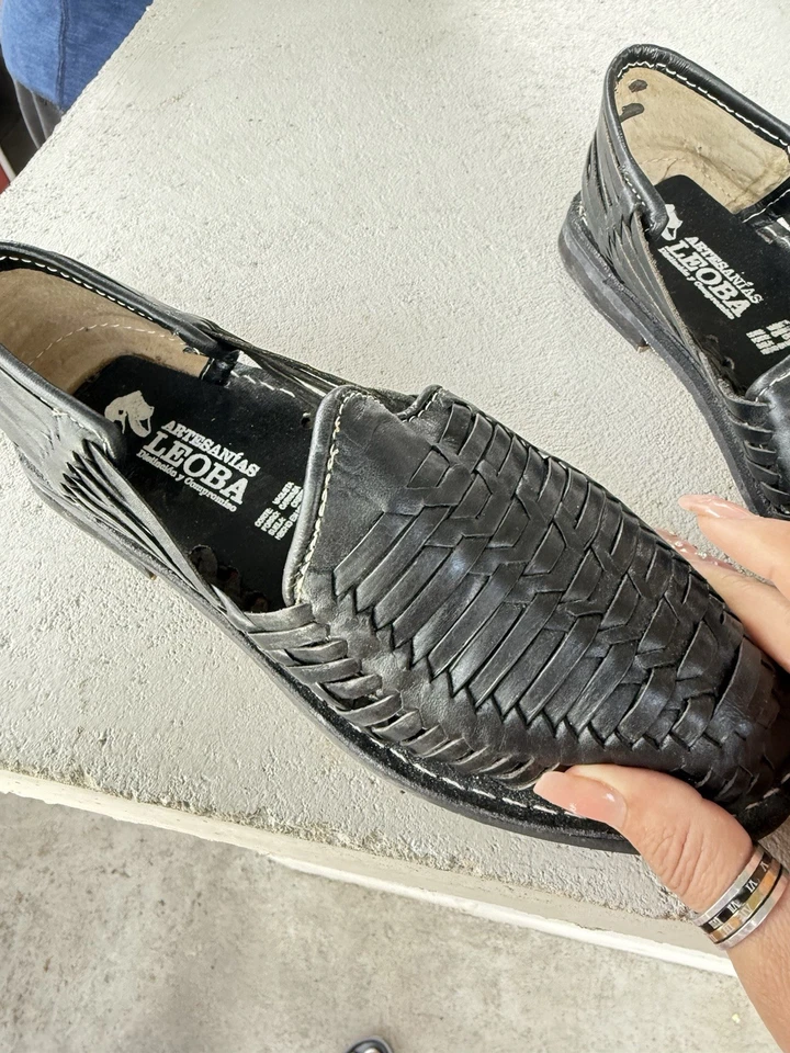 Hombres Hechos a Mano Auténticos Huaraches Mexicanos Talla 7 México -8 EE. UU. Foto 4 de 4