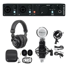Arturia Minifuse 2 Black Portable Solo Audio Recording Interface+Mic+Headphones