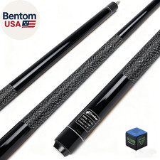 Pool Stick for Adults - 58" 2-Piece Maple Billiard Cue with 13Mm Tip  Linen Gri