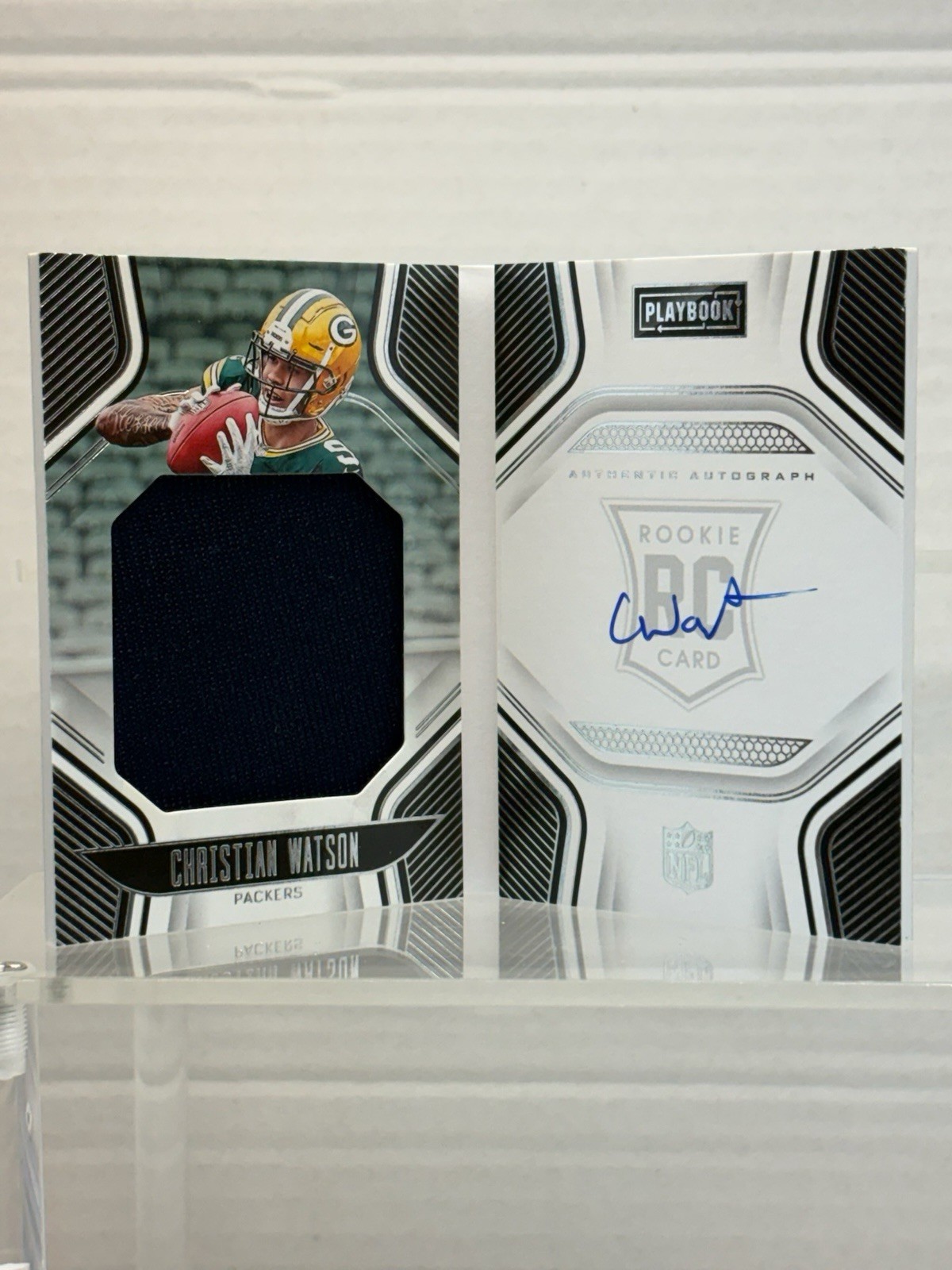 2022 Panini Playbook - Rookie Jersey Autographs Christian Watson #219 /299