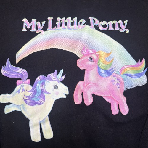 Hasbro My Little Pony Graphic Crewneck Sweatshirt Women M Black  - Picture 2 of 9