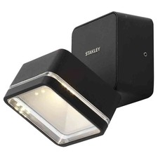 Stanley Tiber Outdoor Adjustable Wall Light LED Square IP65 Fitting - Black     