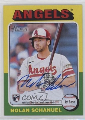 2024 Topps Heritage Real One Auto Nolan Schanuel #ROA-NS Auto qf8