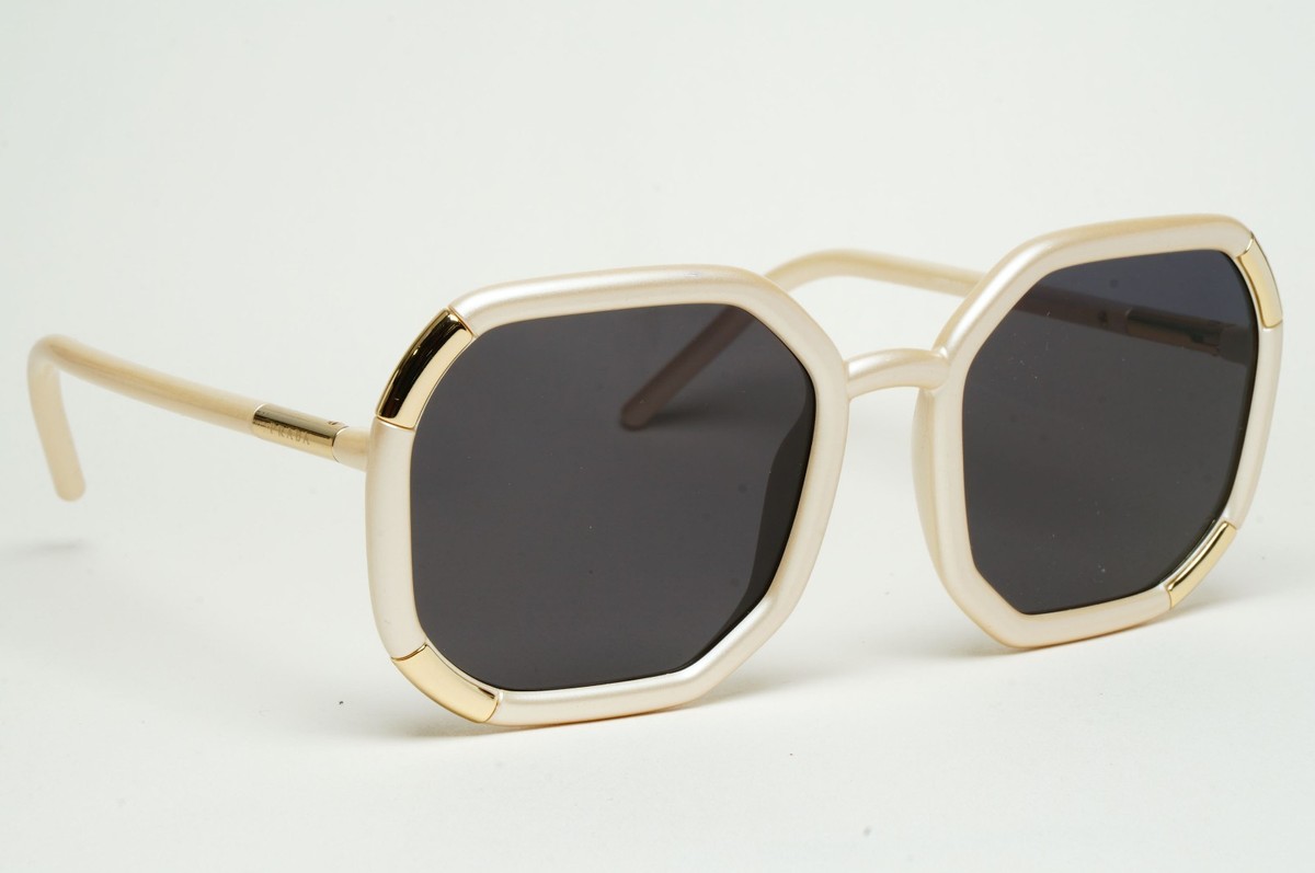 Prada Sunglasses 2020 Octagon Oversized Cream Beige PR20XS SPR 20X