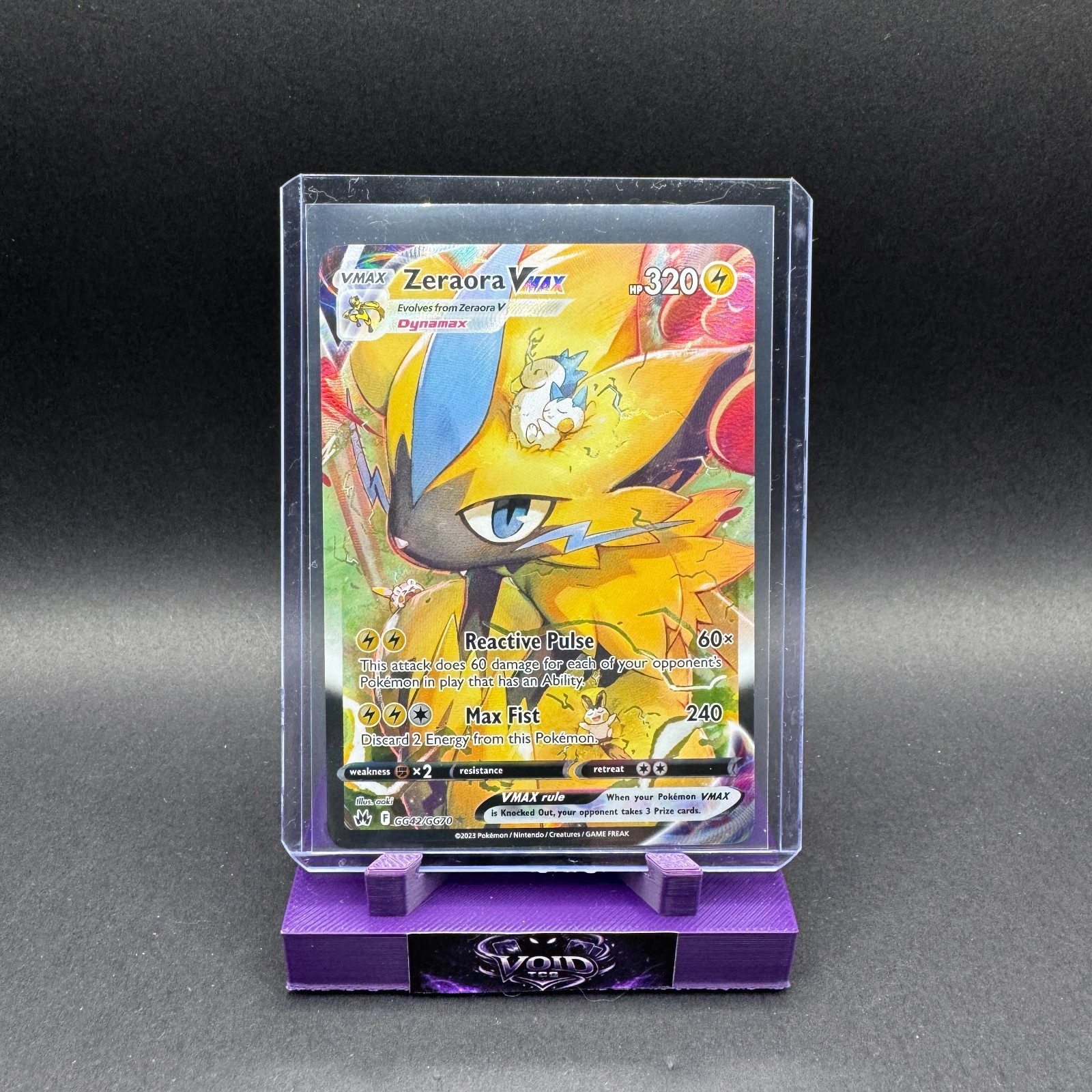 Zeraora VMAX Pokemon Crown Zenith Galarian Gallery GG42 Full Art NM aoki