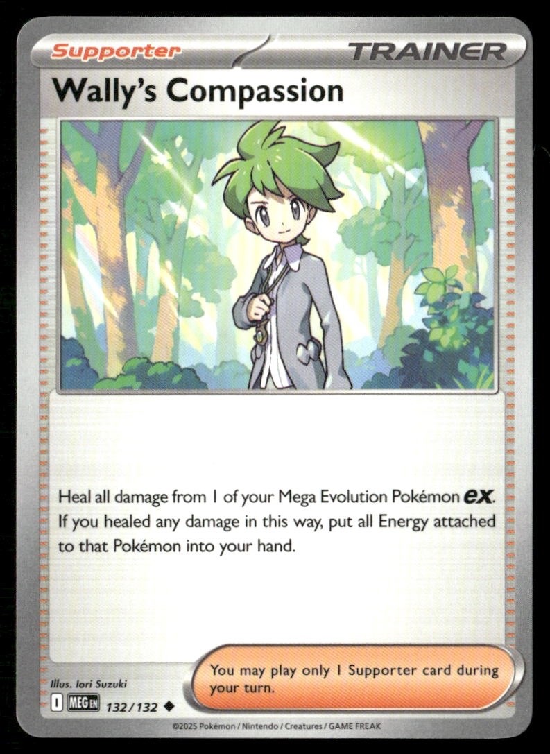 Wally's Compassion 132/132 Mega Evolution Regular Pokemon TCG