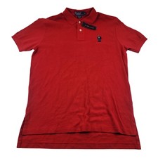 Polo Ralph Lauren Polo Shirt Mens Medium Red Polo Bear USA Flag Embroidered