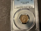 1865 Indian Head Penny AU50 Plain 5