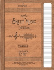 Blank Sheet Music Notebook  Manuscript Paper  120 Pages ...