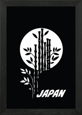 Japan Bambus Design gerahmtes Wandbild Poster Leinwanddruck Bild