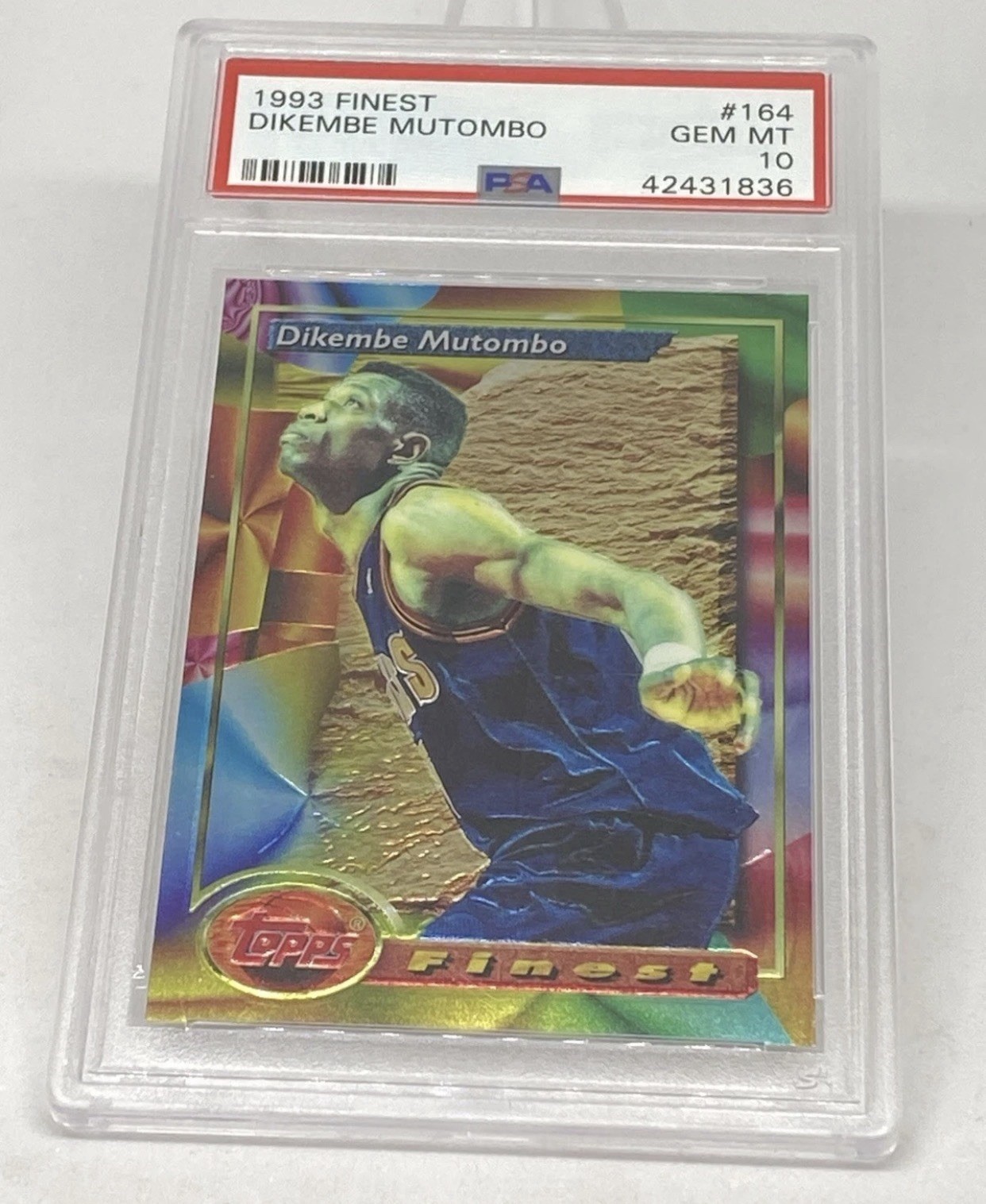 1993 Topps Finest Dikembe Mutombo #164  PSA 10 GEM MT POP 5 TOUGH GRADE