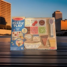 Melissa Doug Children s Ice Cream Puzzle Play Set Magnetic Wooden New/Sealed