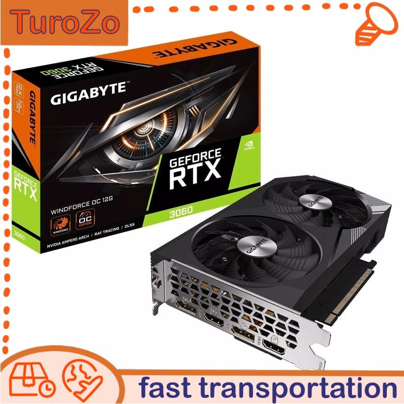 GeForce RTX 3060, Gigabyte GeForce RTX WINDFORCE OC 12G GDDR6 Graphics card New