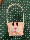 LONGABERGER Easter Bunny Face with basket AND another small easter basket — photo 1