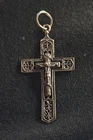 RUSSIAN GREEK ORTHODOX CROSS Pendant STERLING SILVER 925 CRUCIFIX Jesus New NU