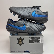 Nike Tiempo Legend 8 Elite FG Cleats Black Blue AT5293-004 Men's 7/Womens 8.5